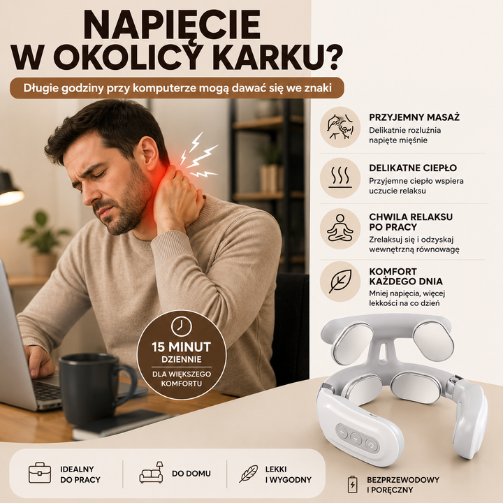 Zdrowa Szyja EMS™ – Inteligentny Masażer Szyi